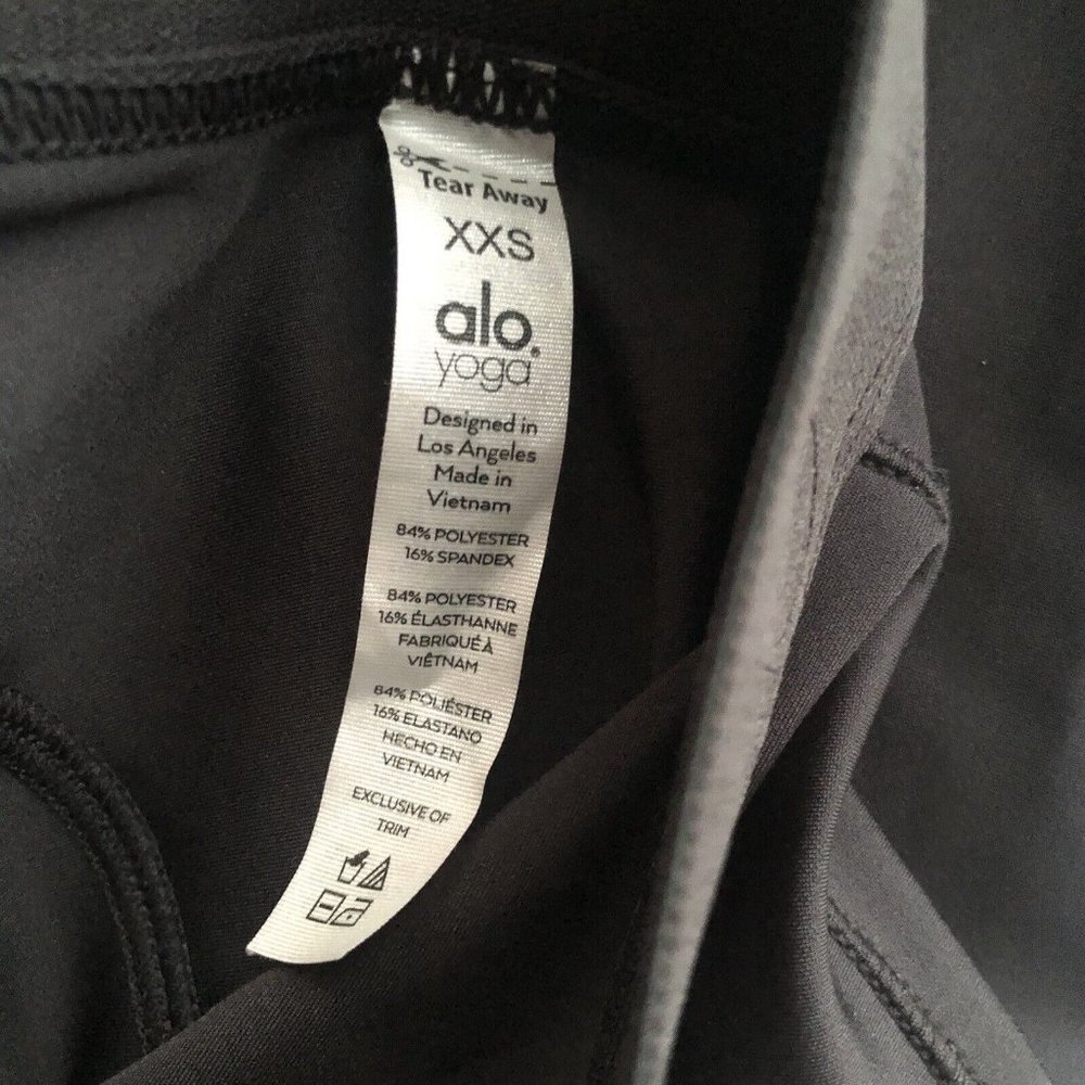 alo Rider Shorts Black Active Wear Sport Work Out - Picture 5 of 8